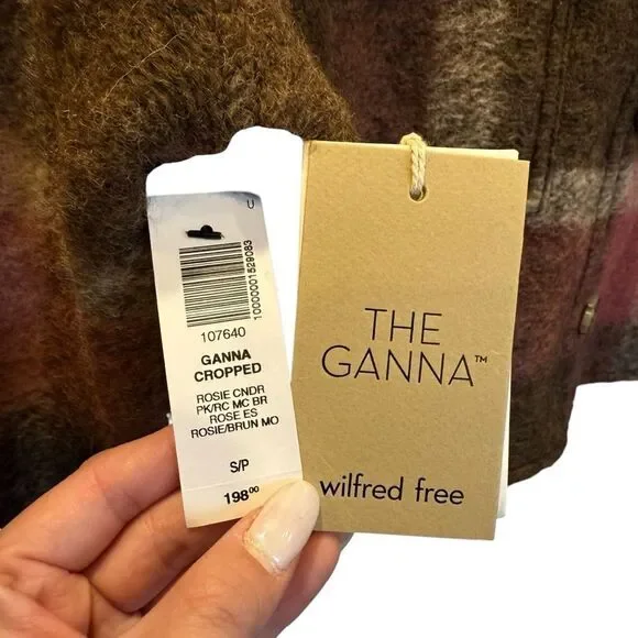 NWT Aritzia Wilfred Free The Ganna Crop Italian Wool Plaid Shacket - Womens S - Picture 5 of 9